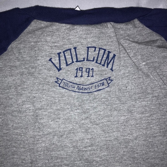NEW mens small volcom tiger ringer tee youth against establishment 1991 - Picture 3 of 5